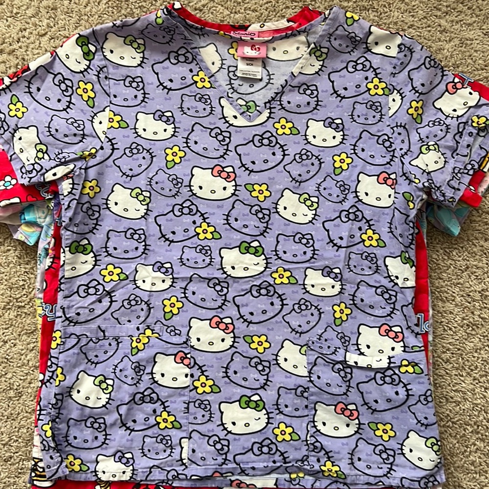 Hello Kitty scrub top